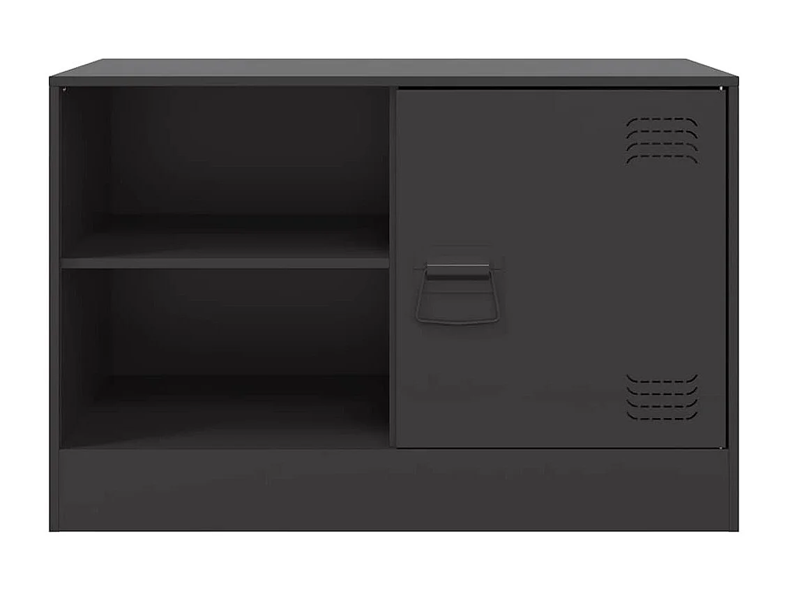 Meubles TV | Bancs TV | Armoires TV 2 pcs noir 67x39x44 cm acier