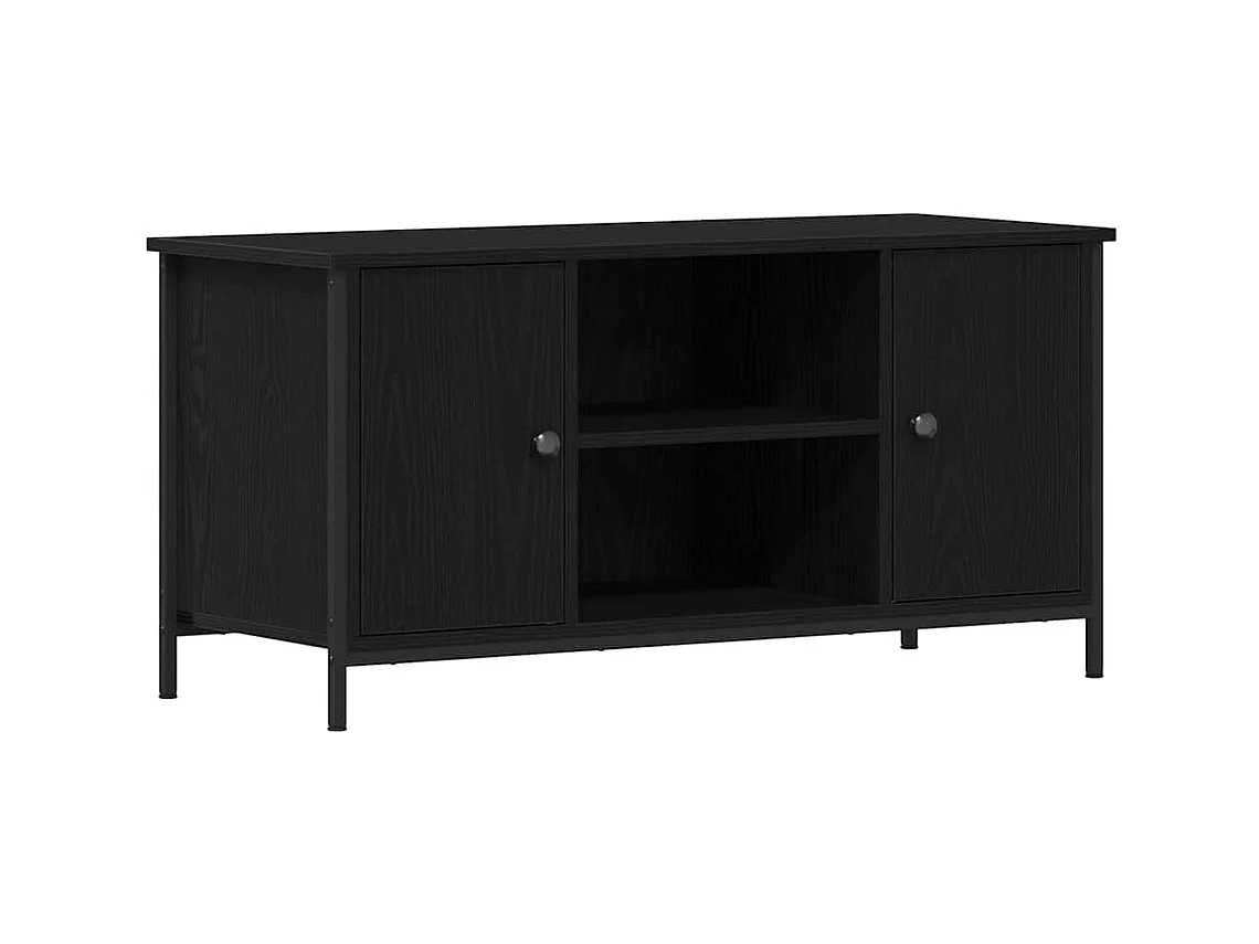 Gabinete de TV | Mueble de TV | Mueble de salón Roble negro 100 x 40 x 50 cm