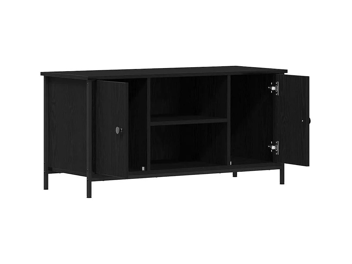 Gabinete de TV | Mueble de TV | Mueble de salón Roble negro 100 x 40 x 50 cm