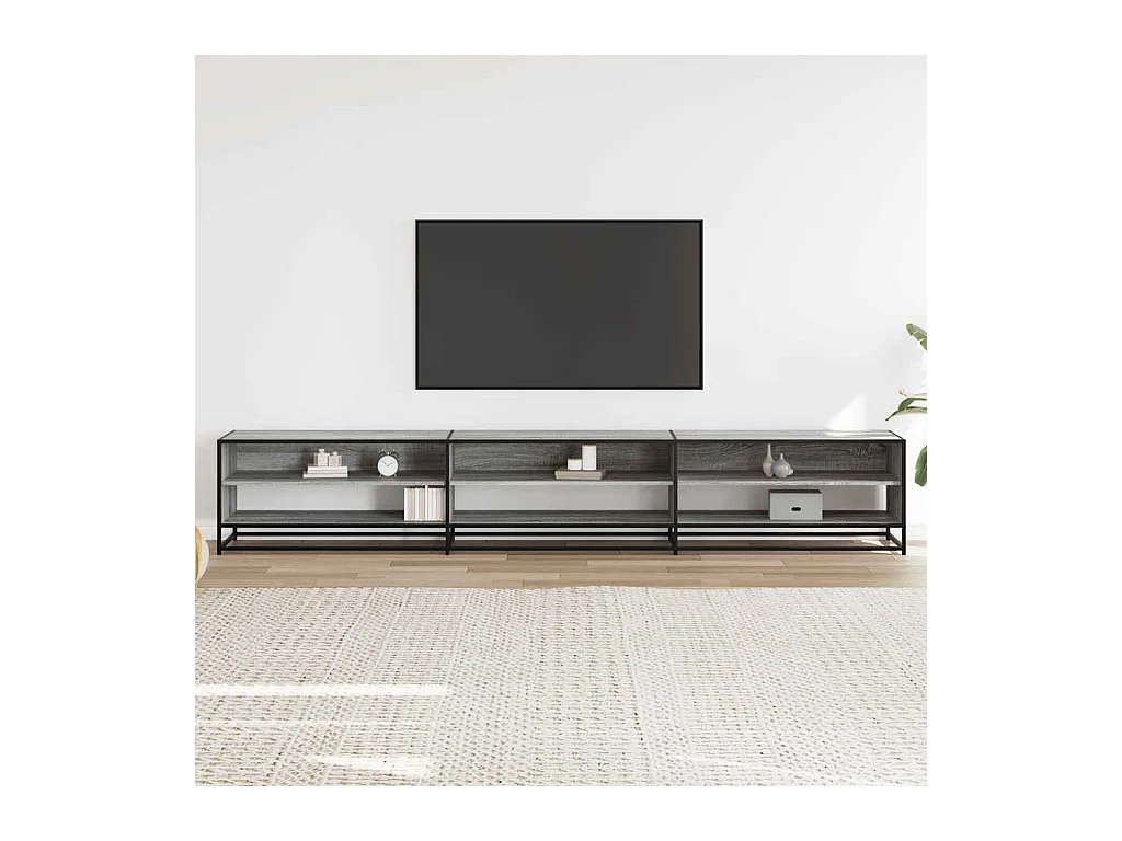 Meuble TV | Banc TV | Armoire TV sonoma gris 270x40x46 cm bois d'ingénierie