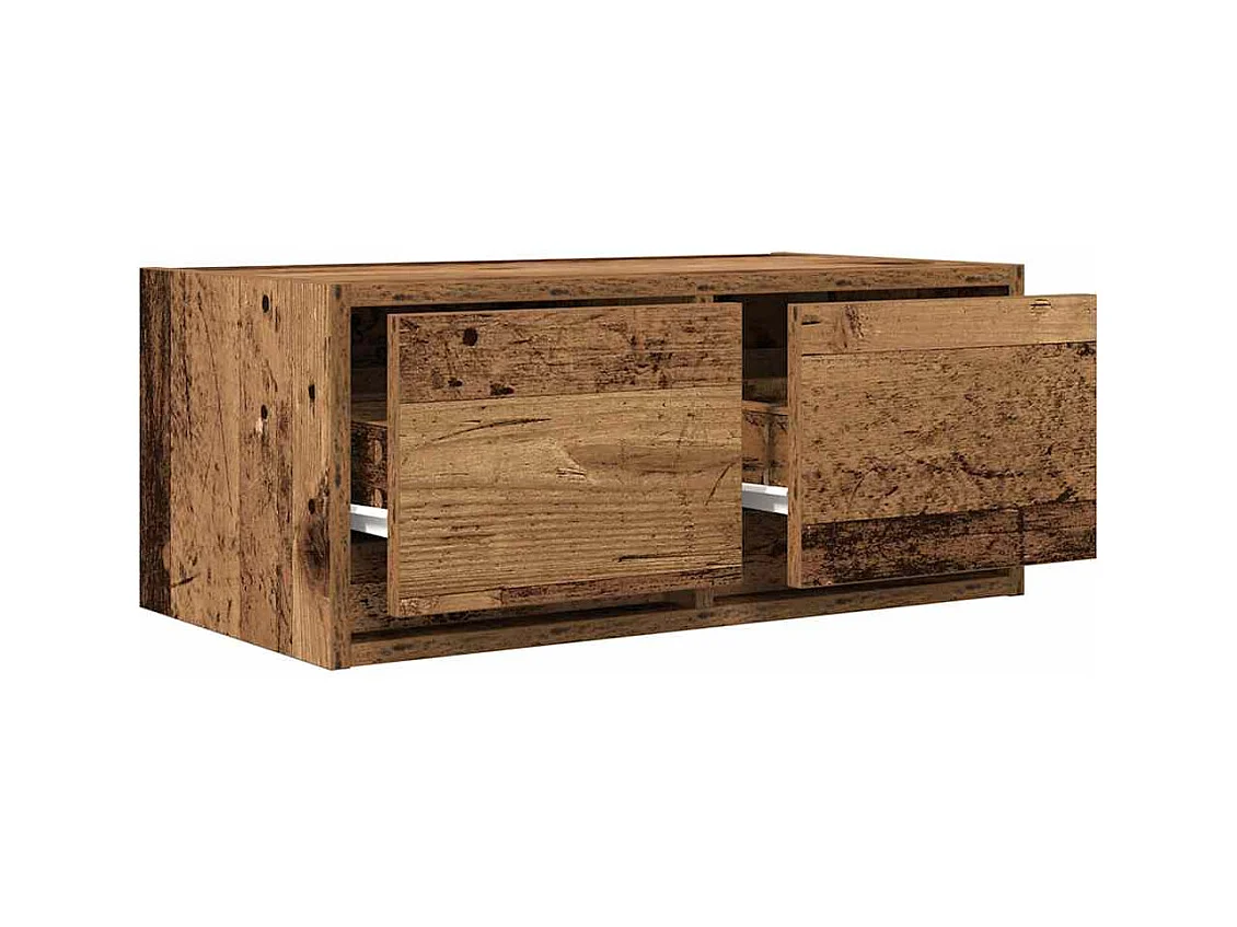 Meubles TV | Bancs TV | Armoires TV 2 pcs vieux bois 60x31x25,5 cm bois d'ingénierie