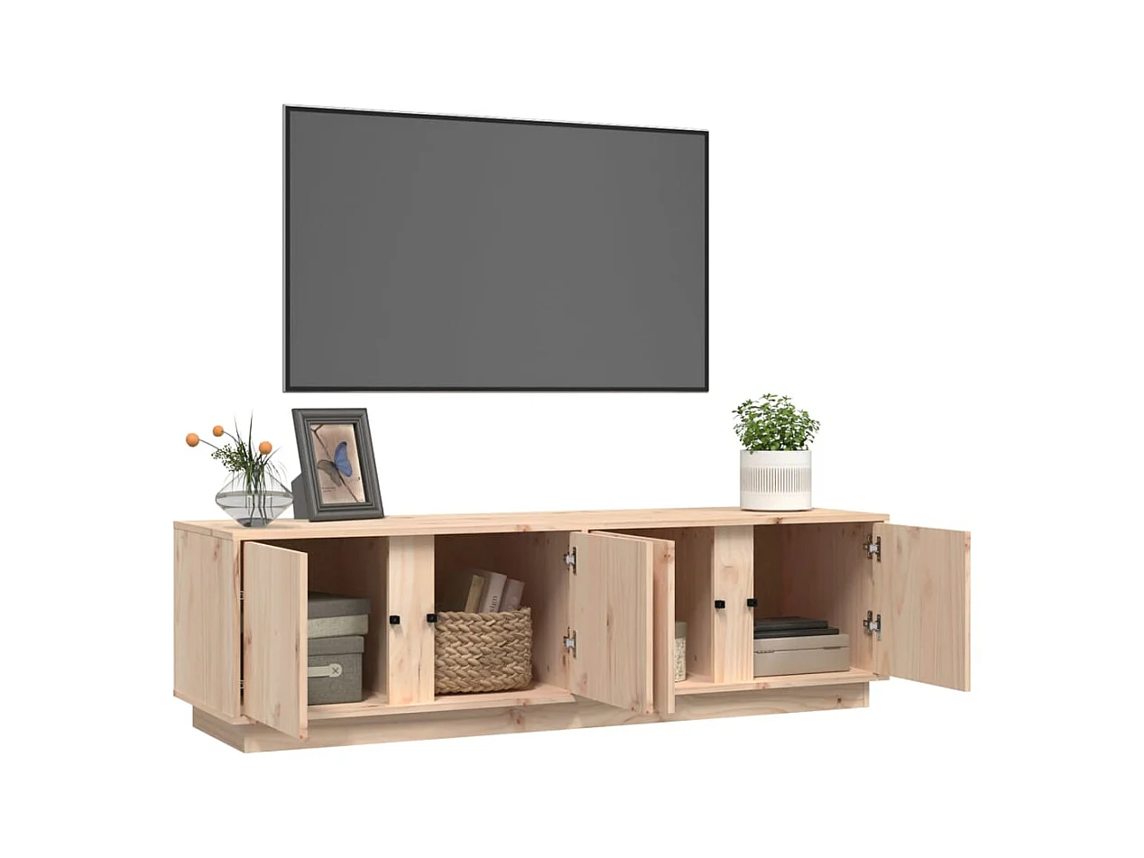 Mueble de TV | Mueble de salón de madera maciza de pino 140x40x40 cm