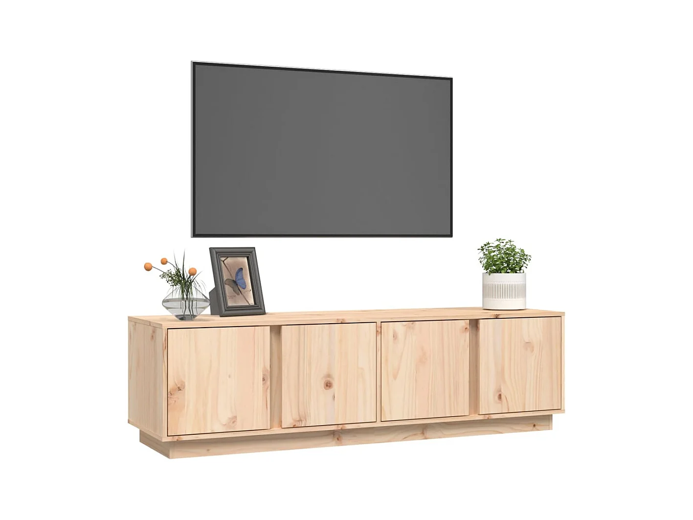Mueble de TV | Mueble de salón de madera maciza de pino 140x40x40 cm