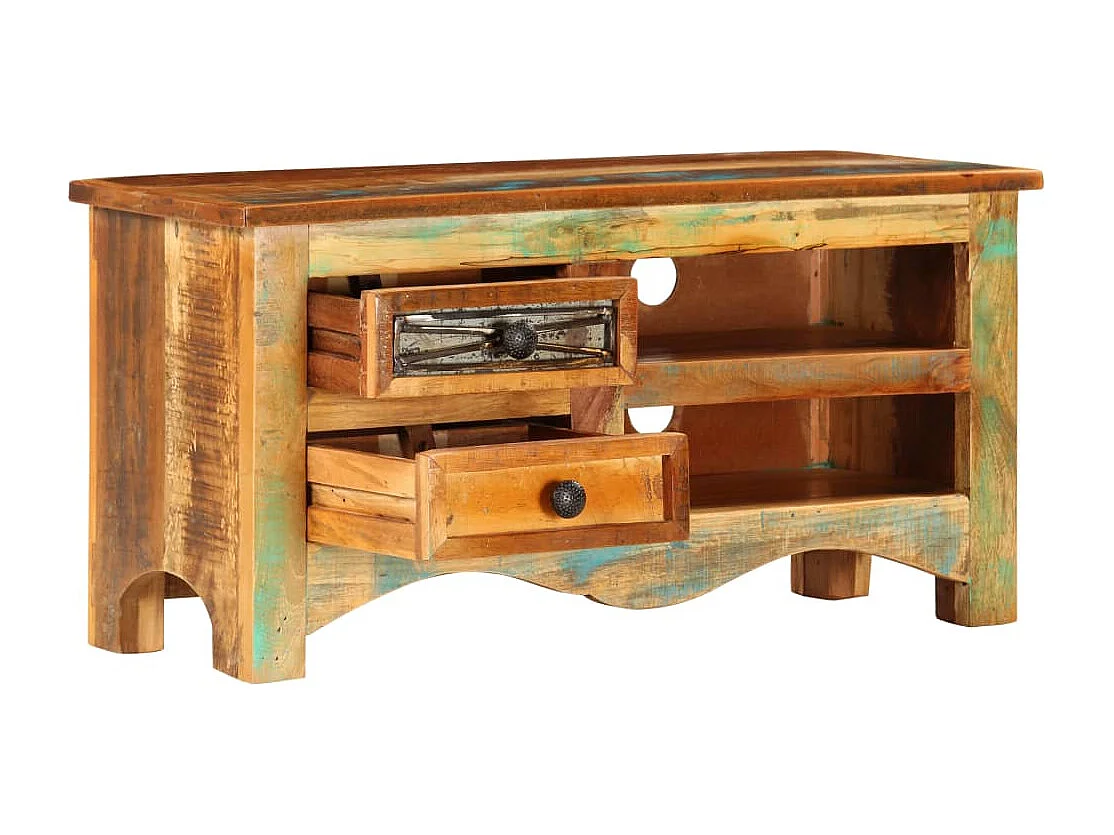 Mueble para TV  | Gabinete de TV |  Mueble de salón madera maciza reciclada 80x30x40 cm