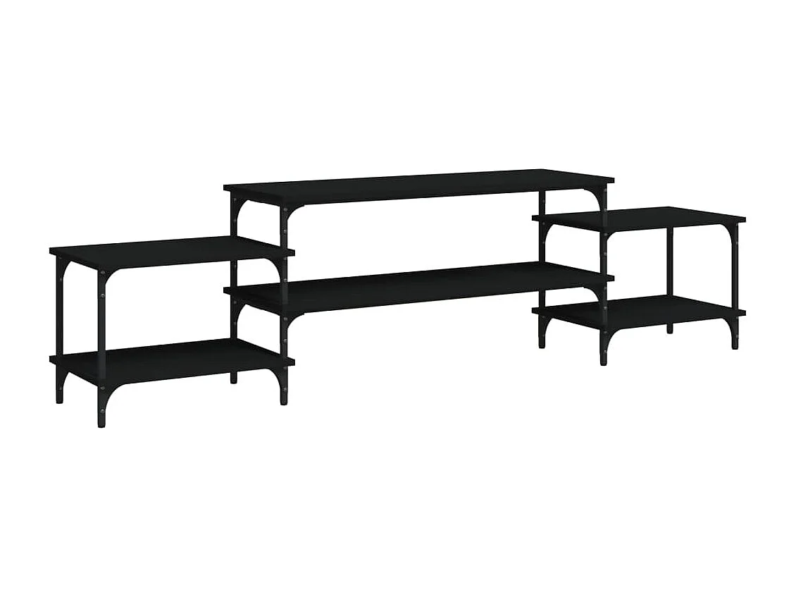 Mueble para TV  | Gabinete de TV |  Mueble de salón madera contrachapada negro 197x35x52 cm