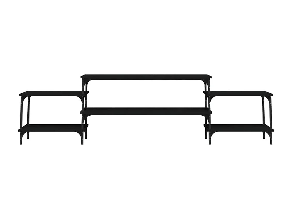 Mueble para TV  | Gabinete de TV |  Mueble de salón madera contrachapada negro 197x35x52 cm