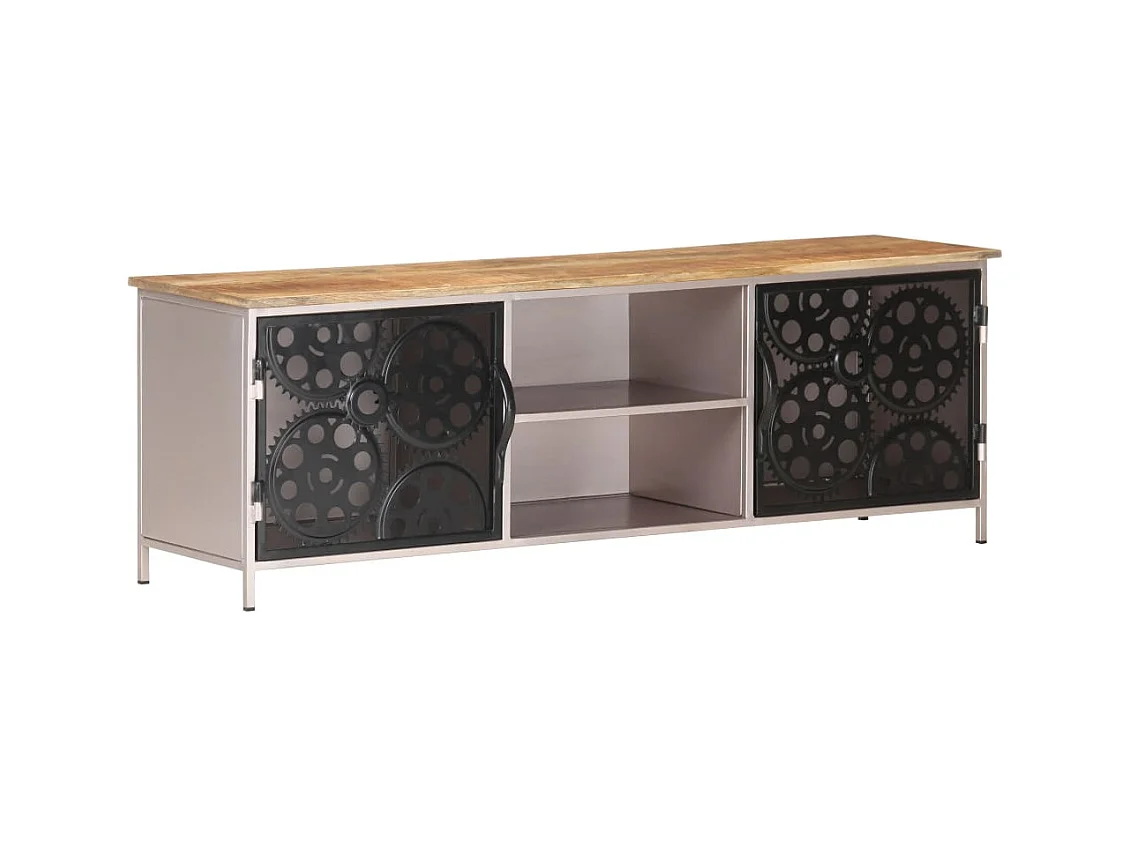 Mueble para TV  | Gabinete de TV |  Mueble de salón de madera de mango rugosa 120x30x40 cm