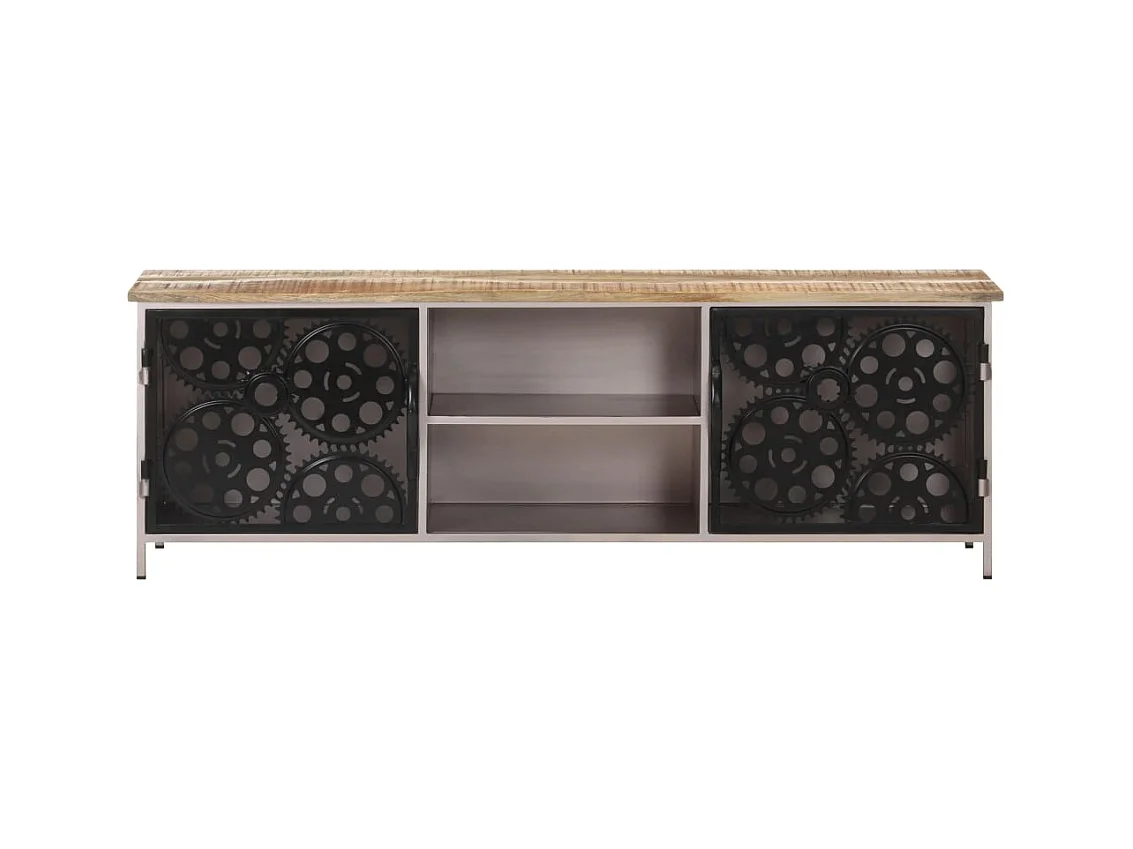 Mueble para TV  | Gabinete de TV |  Mueble de salón de madera de mango rugosa 120x30x40 cm
