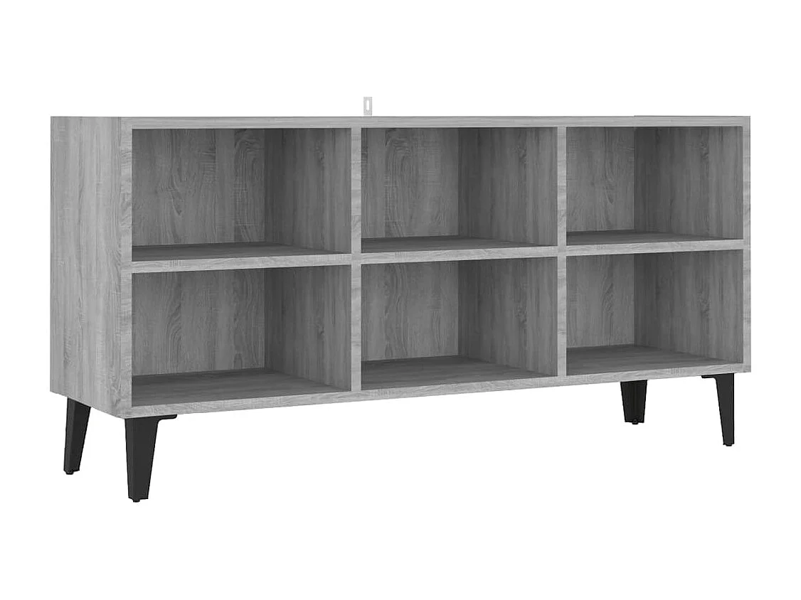 Mueble de TV | Mueble de salón con patas de metal gris Sonoma 103,5x30x50 cm