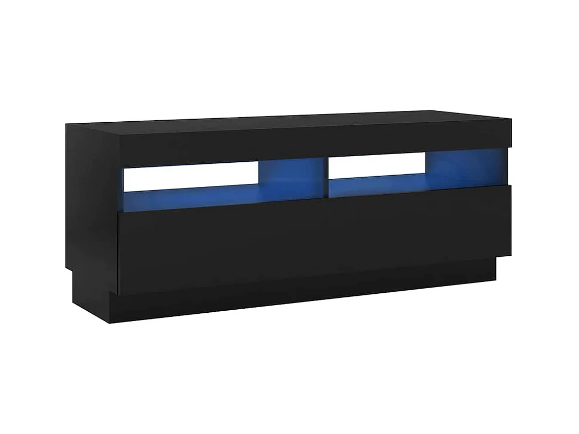 Mueble de TV | Mueble de salón con luces LED negro 100x35x40 cm