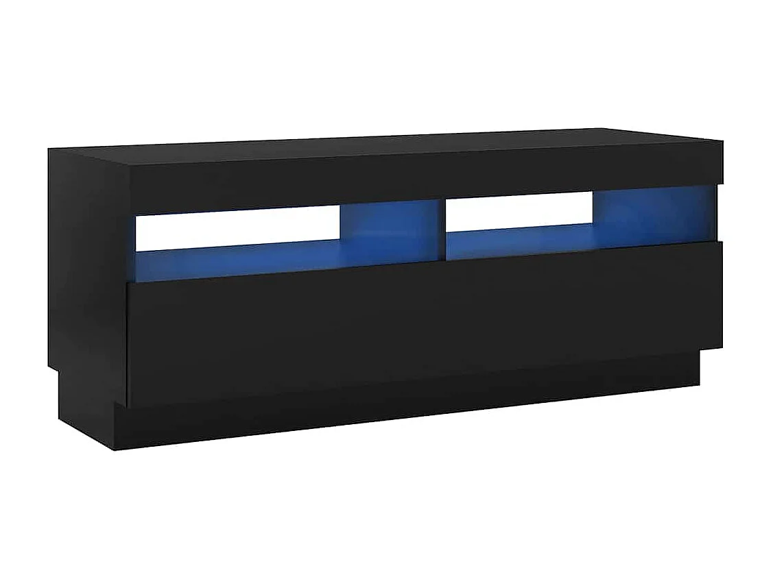 Mueble de TV | Mueble de salón con luces LED negro 100x35x40 cm