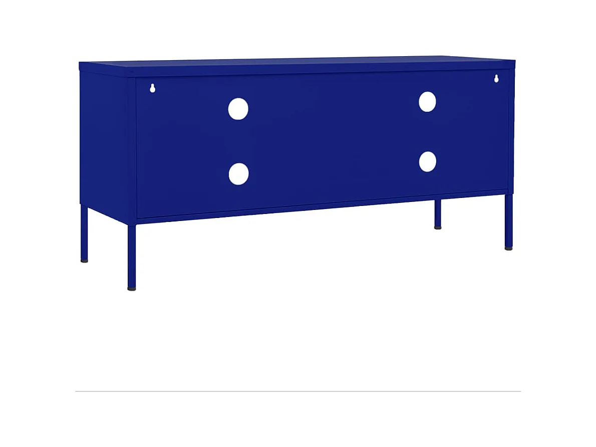 Meuble TV | Banc TV | Armoire TV Bleu marine 105x35x50 cm Acier