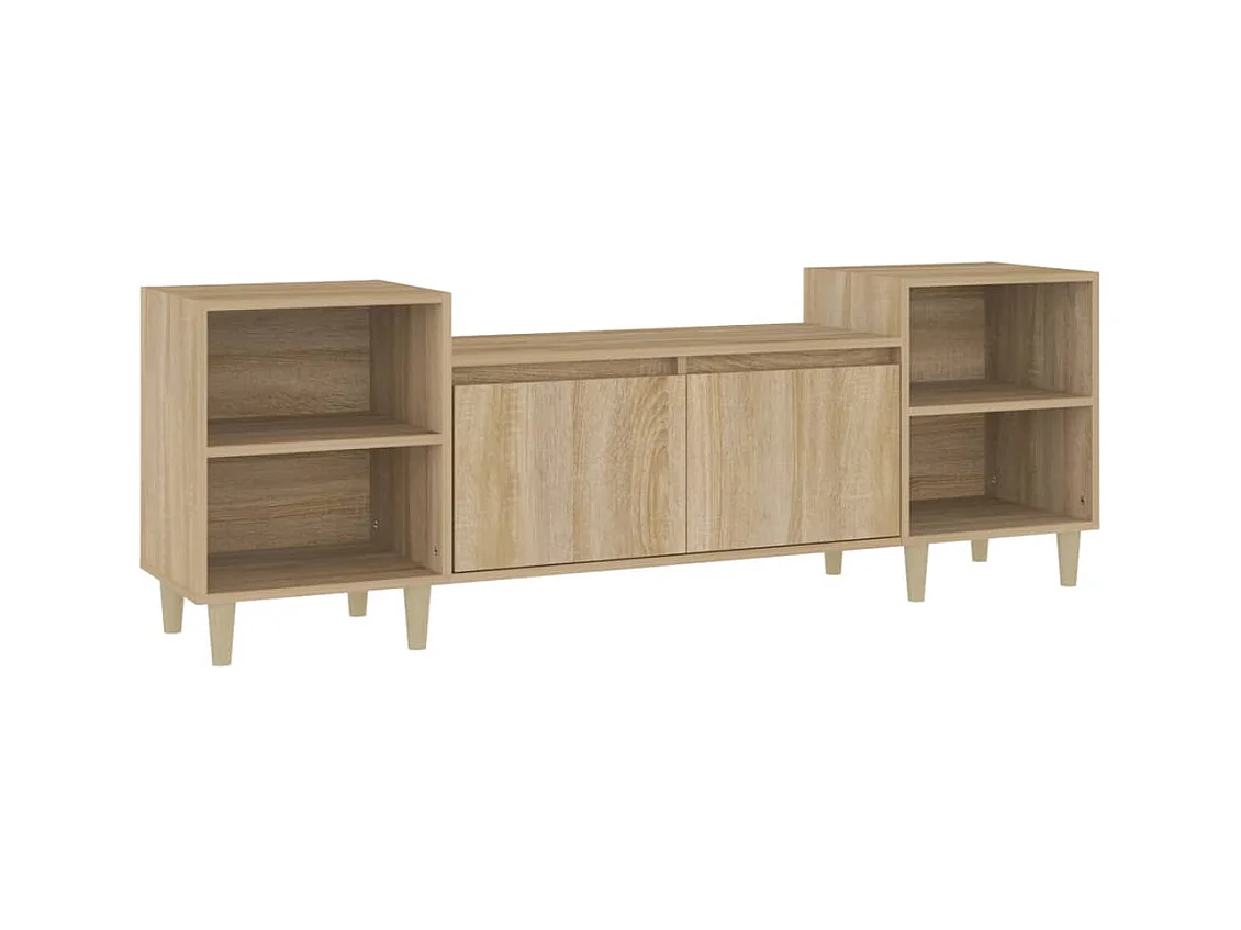 Mueble para TV  | Gabinete de TV |  Mueble de salón madera contrachapada roble Sonoma 160x35x55 cm