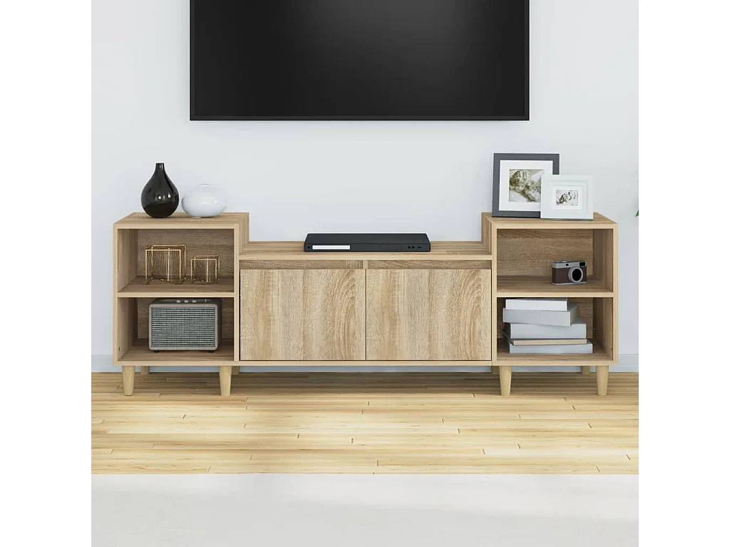 Mueble para TV  | Gabinete de TV |  Mueble de salón madera contrachapada roble Sonoma 160x35x55 cm