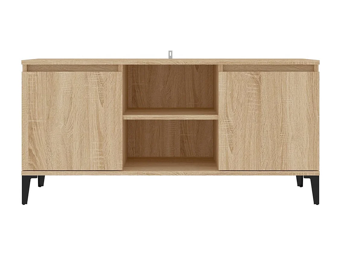 Mueble de TV | Mueble de salón con patas metal color roble Sonoma 103,5x35x50 cm