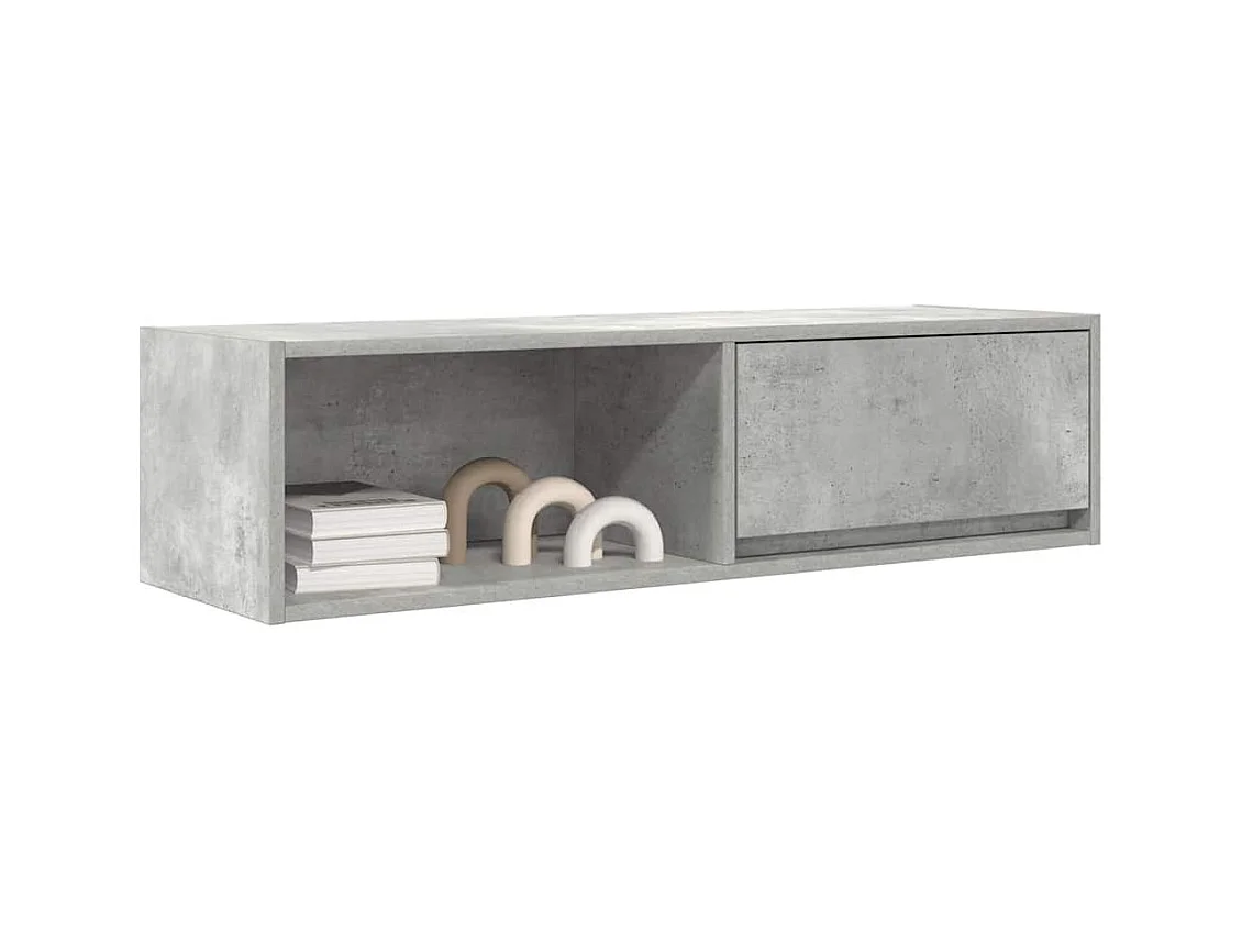 Tv-meubelen | Tv-Banken | TV-kasten 2 st 100x31x25,5 cm bewerkt hout betongrijs