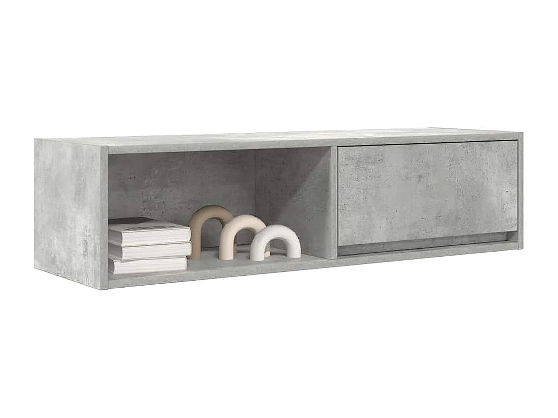 Tv-meubelen | Tv-Banken | TV-kasten 2 st 100x31x25,5 cm bewerkt hout betongrijs