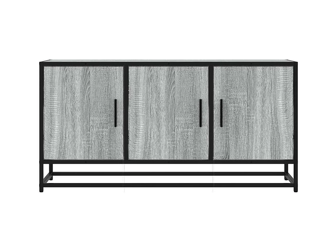 Tv-meubel | Tv-Bank | TV-kast100x35x50 cm bewerkt hout metaal grijs sonoma eiken