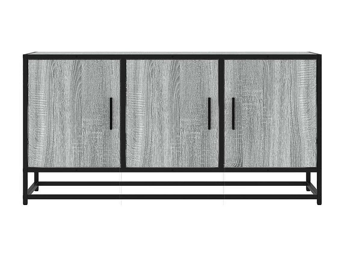 Mueble TV | Gabinete de TV | Mueble de salón madera ingeniería y metal gris Sonoma 100x35x50 cm