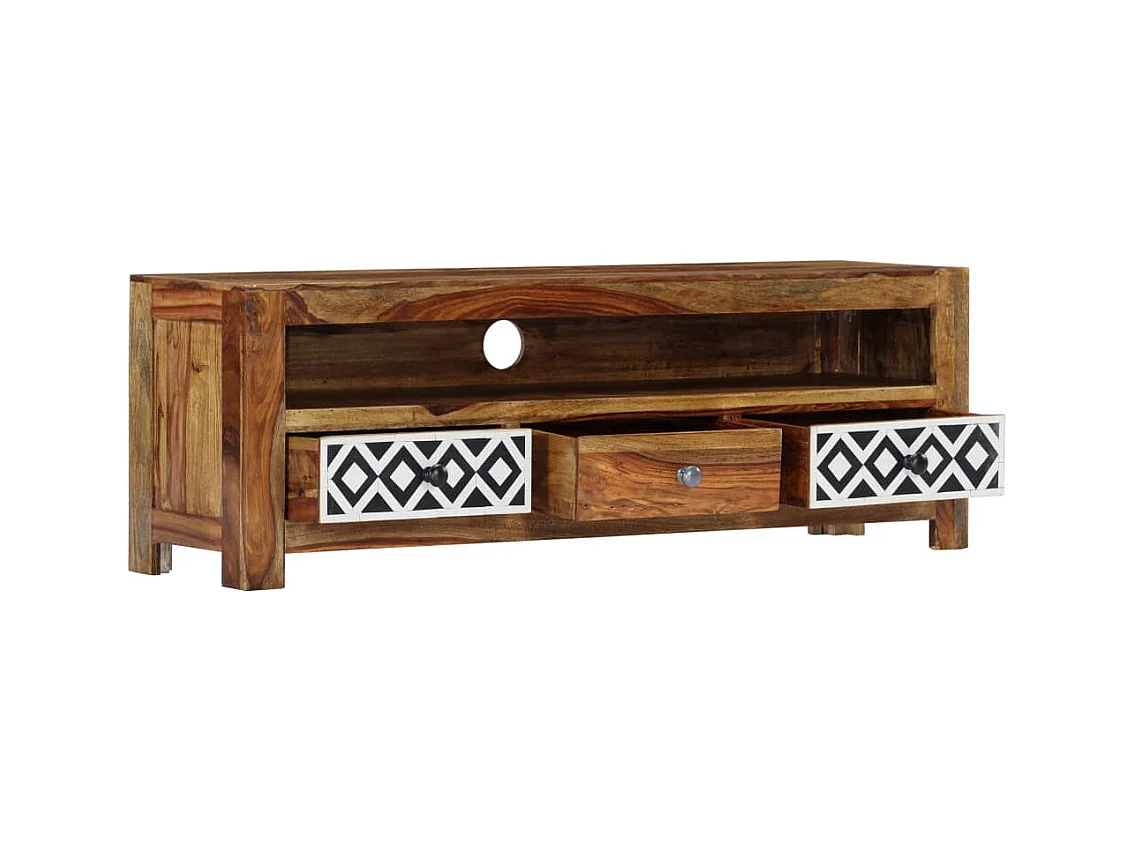 Mueble de TV | Mueble de salón de madera maciza de acacia 120x30x40 cm