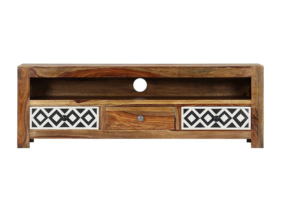 Mueble de TV | Mueble de salón de madera maciza de acacia 120x30x40 cm