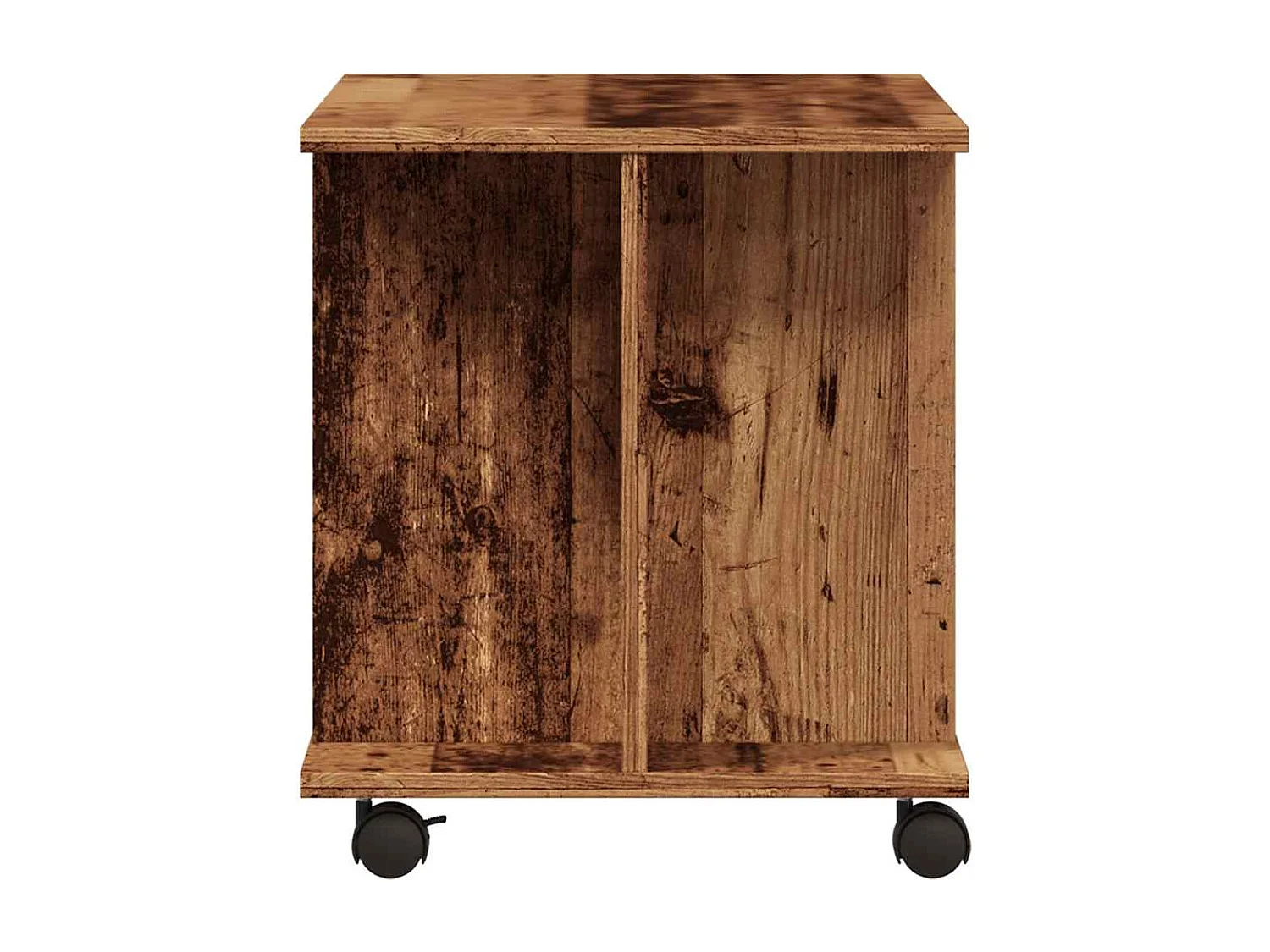 Tv-meubel | Tv-Bank | TV-kastmet wieltjes 80x40x45 cm bewerkt hout oud houtkleurig