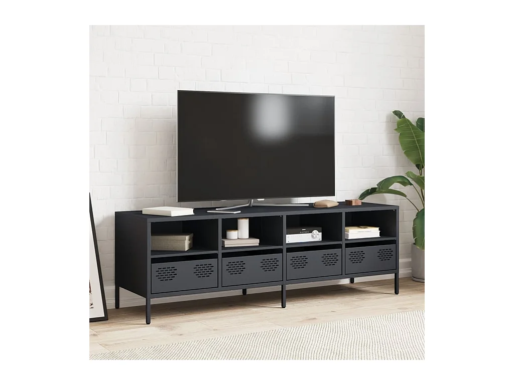 Mueble de TV | Mueble de salón acero laminado en frío antracita 135x39x43,5 cm