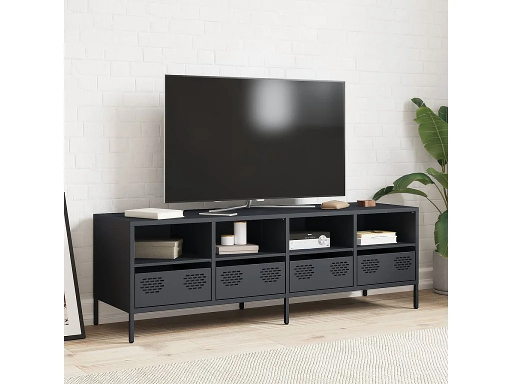 Tv-meubel | Tv-Bank | TV-kast135x39x43,5 cm koudgewalst staal antracietkleurig