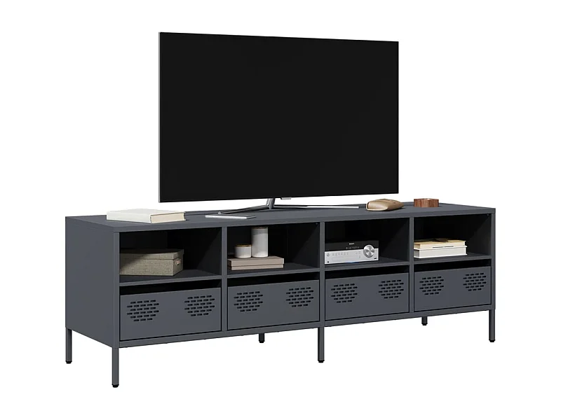 Tv-meubel | Tv-Bank | TV-kast135x39x43,5 cm koudgewalst staal antracietkleurig