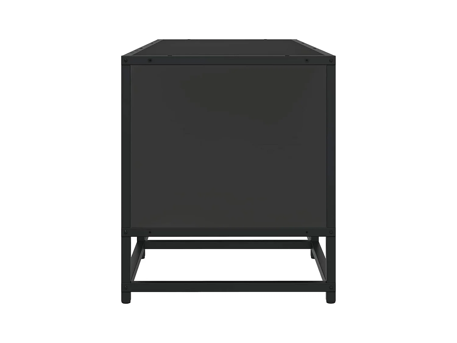 Tv-meubel | Tv-Bank | TV-kast160x35x41 cm bewerkt hout en metaal zwart