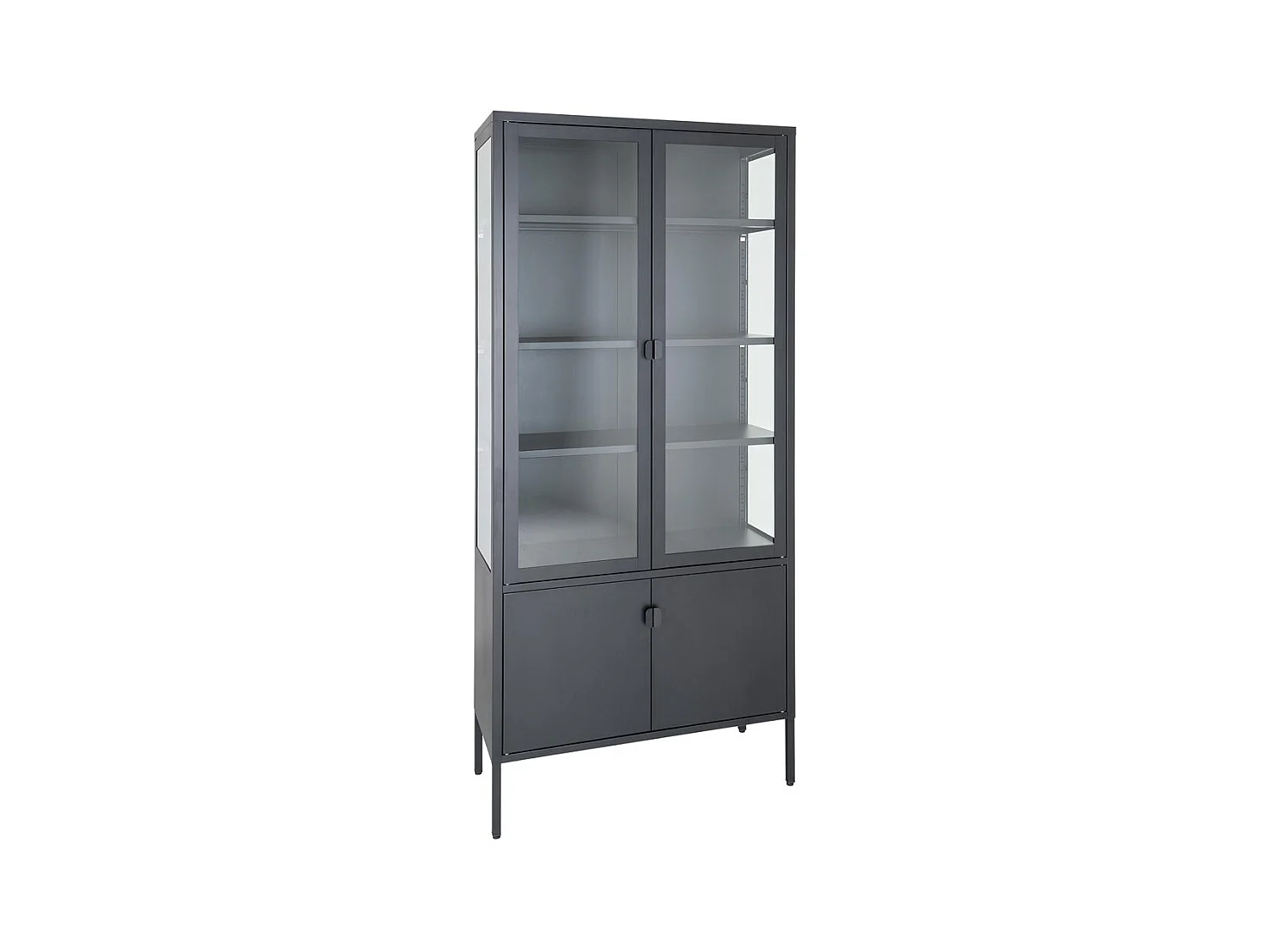 Brisbane vitrine 4 portes noir.