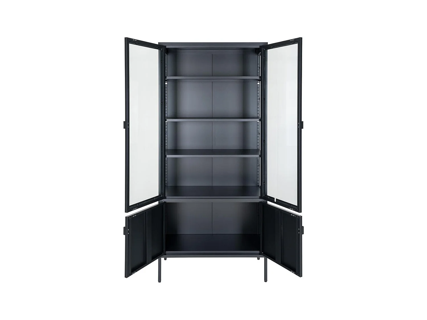Brisbane vitrine 4 portes noir.