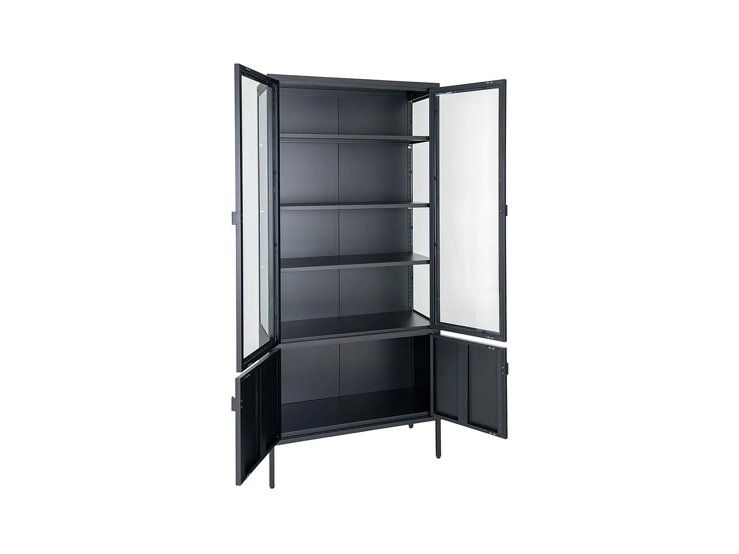 Brisbane vitrine 4 portes noir.