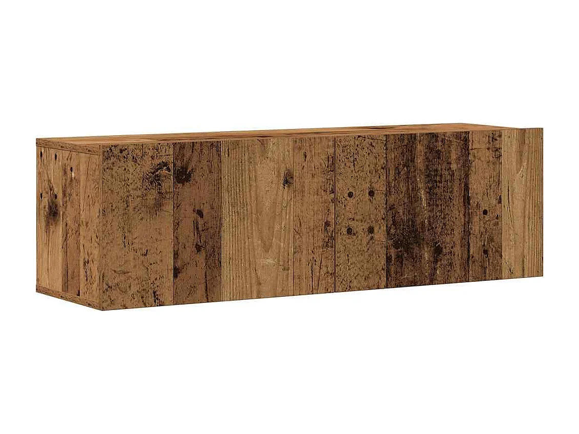 Set Mobile TV | Armadietto TV 6 pz Montato a Parete Legno Antico in Truciolato