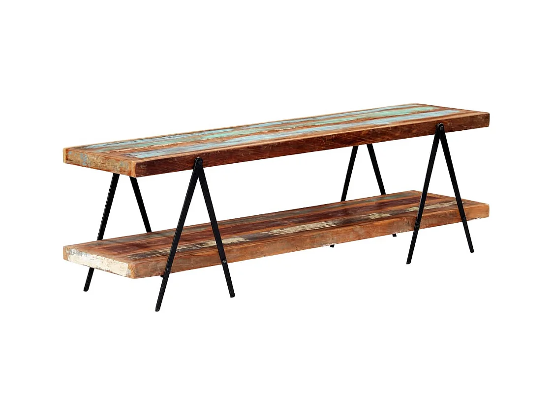 Mueble para TV  | Gabinete de TV |  Mueble de salón de madera maciza reciclada 160x40x50 cm