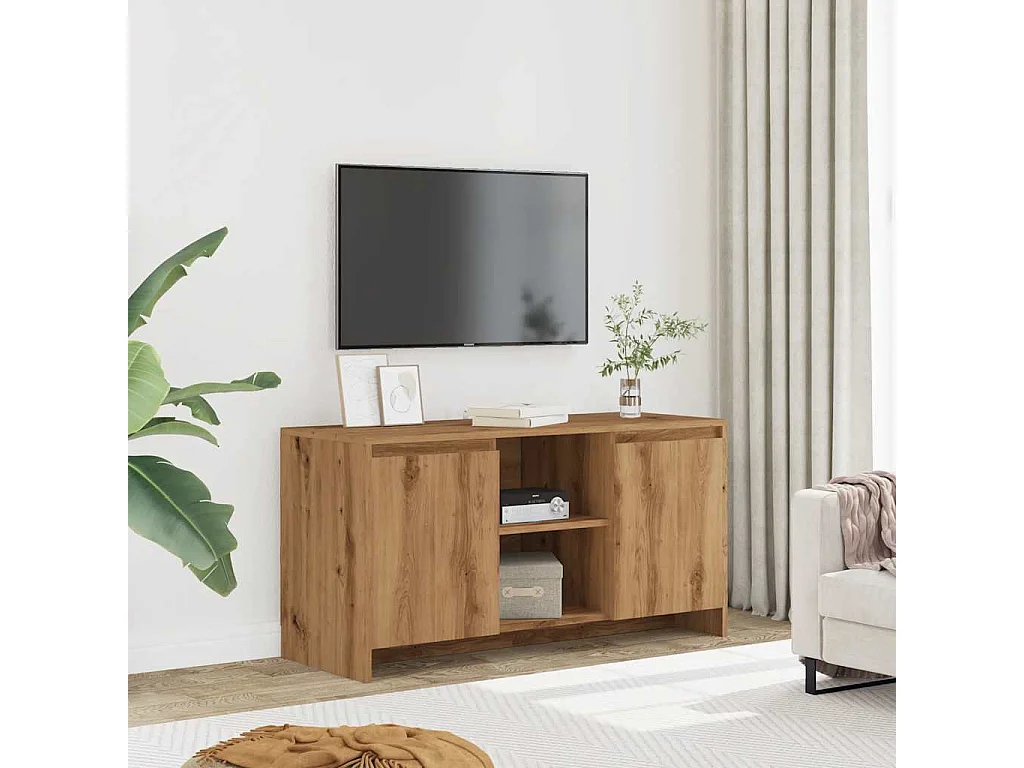 Mueble de TV | Mueble de salón madera ingeniería roble artesanal 102x37,5x52,5cm