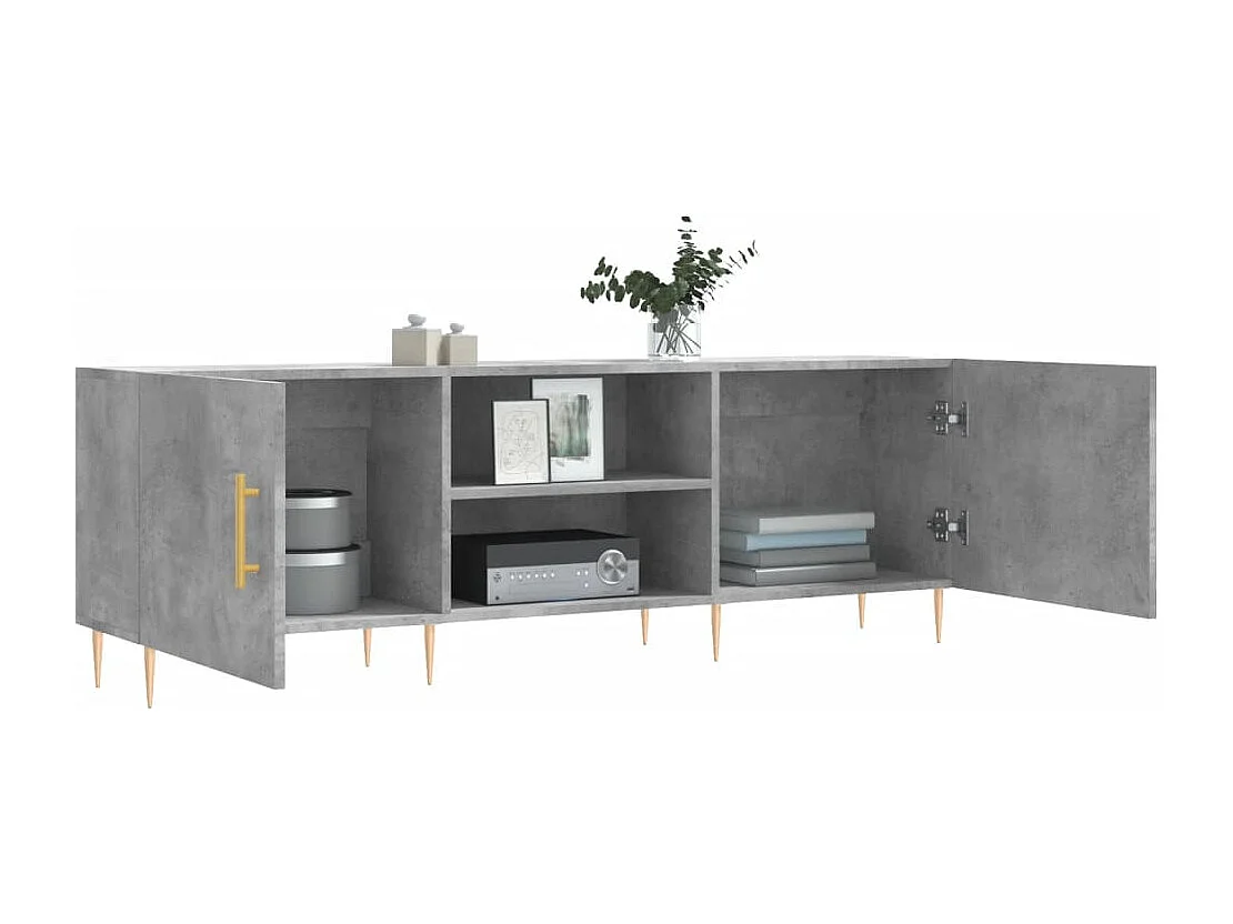 Mueble de TV | Mueble de salón madera de ingeniería gris hormigón 150x30x50 cm