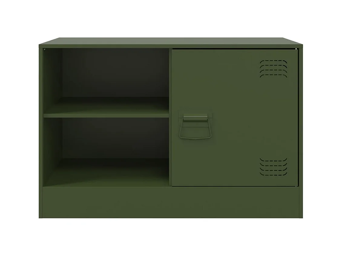 muebles para TV  | Gabinetes de TV |  Muebles de salón 2 unidades acero verde oliva 67x39x44 cm