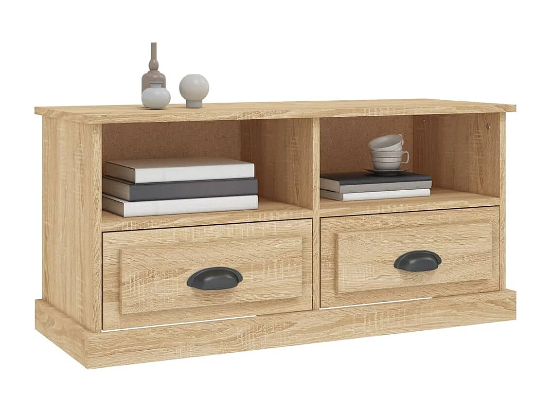 Meuble TV | Banc TV | Armoire TV chêne sonoma 93x35,5x45 cm bois d'ingénierie