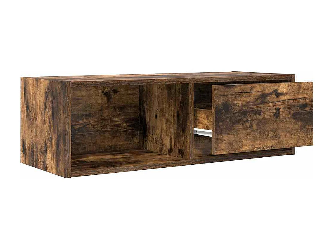 Tv-meubelen | Tv-Banken | TV-kasten 2 st 80x31x25,5cm bewerkt hout gerookt eikenkleurig
