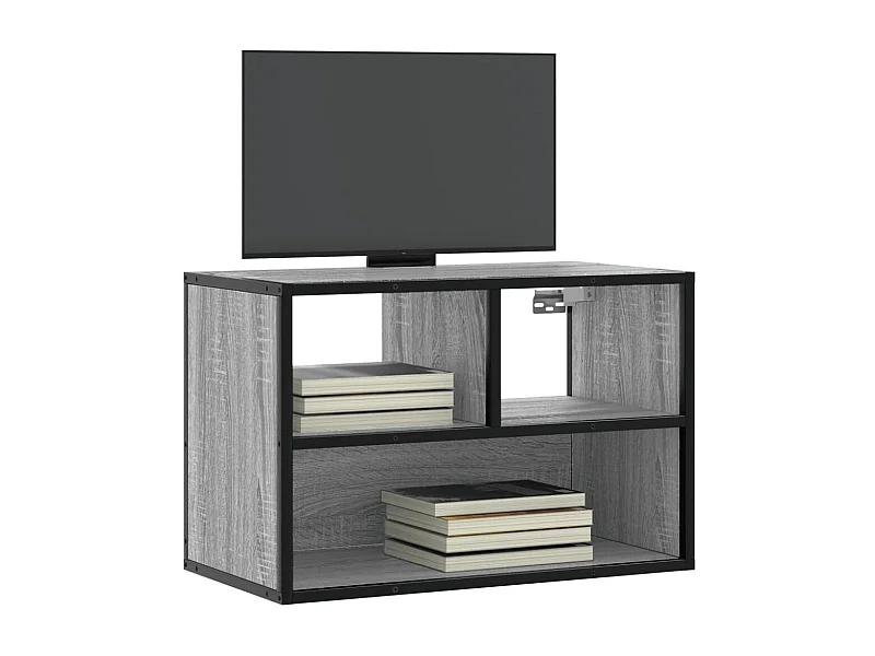 Tv-meubel | Tv-Bank | TV-kast60x31x39,5 cm bewerkt hout metaal grijs sonoma eiken
