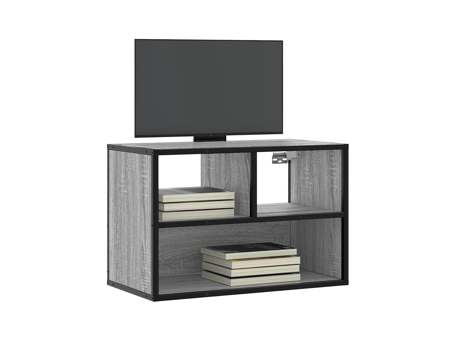Tv-meubel | Tv-Bank | TV-kast60x31x39,5 cm bewerkt hout metaal grijs sonoma eiken