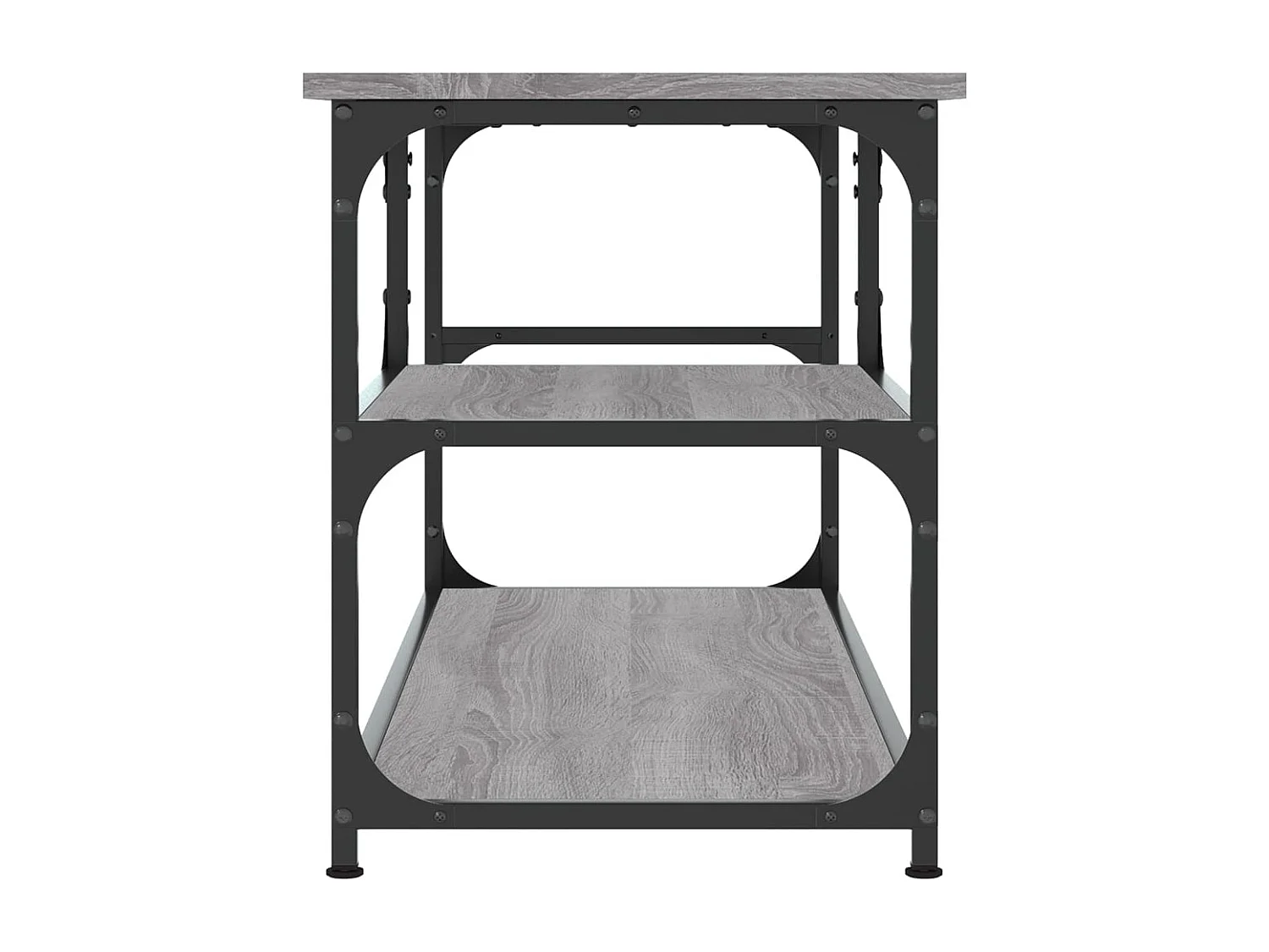Mueble de TV | Mueble de salón contrachapada y acero gris Sonoma 103x38x46,5 cm