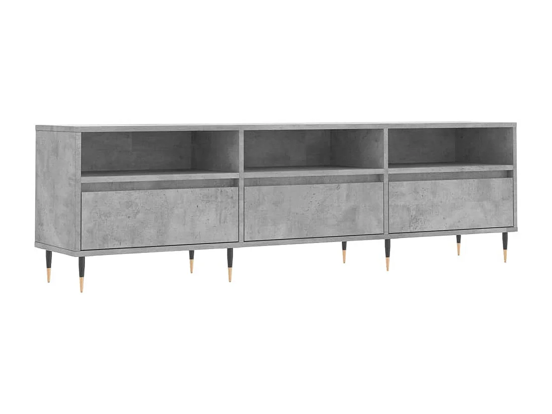 Mueble de TV | Mueble de salón madera contrachapada gris hormigón 150x30x44,5 cm