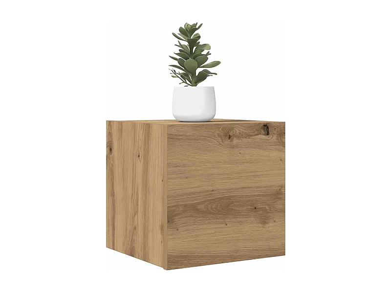 Tv-wandmeubel | TV-kast | Tv-Bank 30,5x30x30 cm artisanaal eikenkleurig