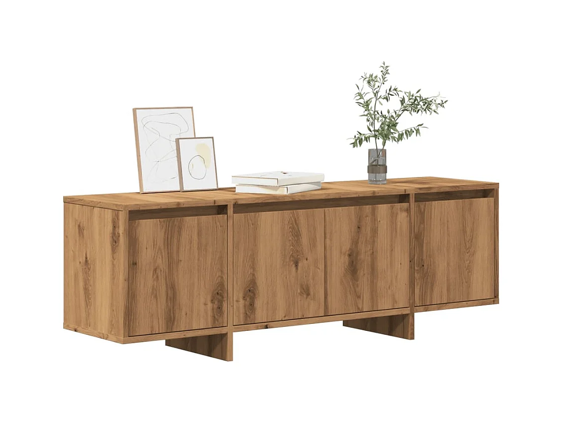 Tv-meubel | Tv-Bank | TV-kast120x30x40,5 cm bewerkt hout artisanaal eikenkleurig