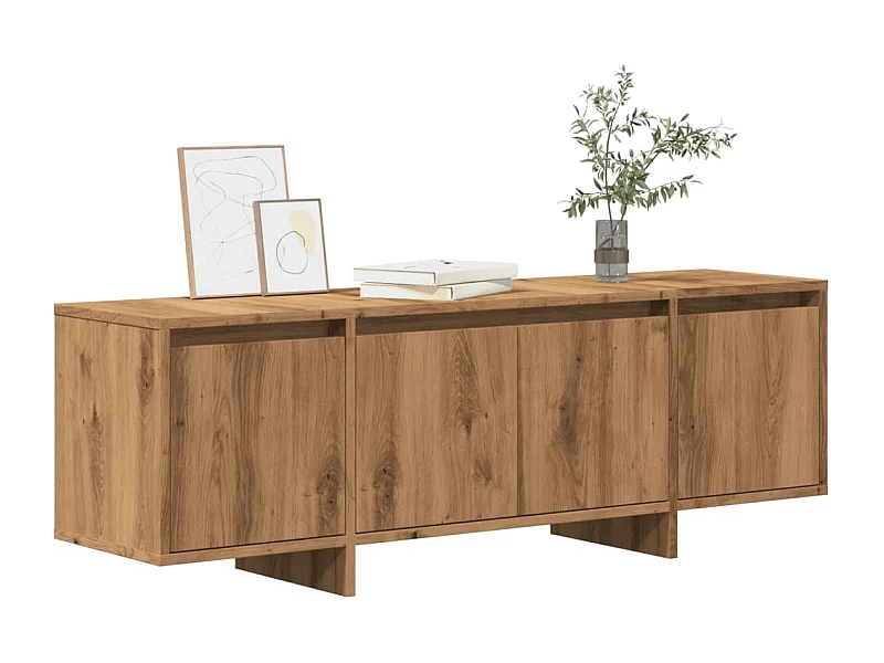 Tv-meubel | Tv-Bank | TV-kast120x30x40,5 cm bewerkt hout artisanaal eikenkleurig