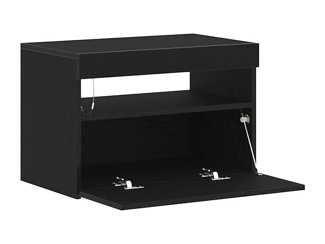 Gabinete de TV | Mueble de TV | Mueble de salón Negro 60 x 35 x 40 cm Madera contrachapada