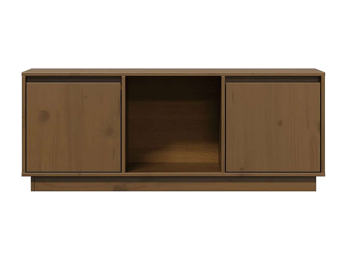 Meuble TV | Banc TV | Armoire TV Marron miel 110,5x35x44 cm Bois de pin massif