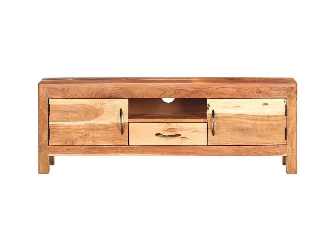 Mueble para TV  | Gabinete de TV |  Mueble de salón de madera maciza de acacia 116x30x40 cm